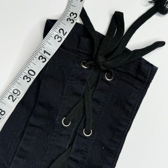 VIP JEANS Black Capri Pants with Grommet Lace-Up Legs Size 5 - Picture 9 of 9